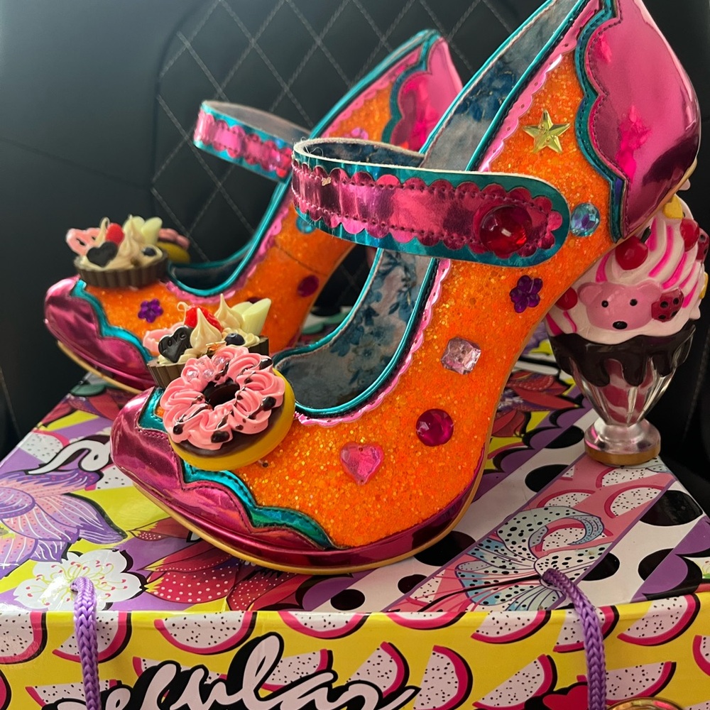 Irregular Choice Ice & a Slice ice cream heels size US8